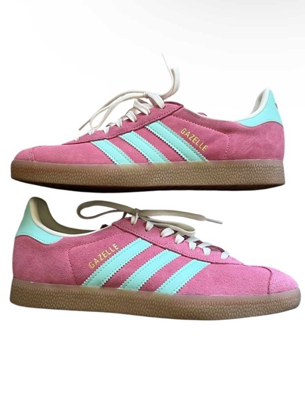 Adidas Gazelle Bliss Pink Clear Mint Womens US 8